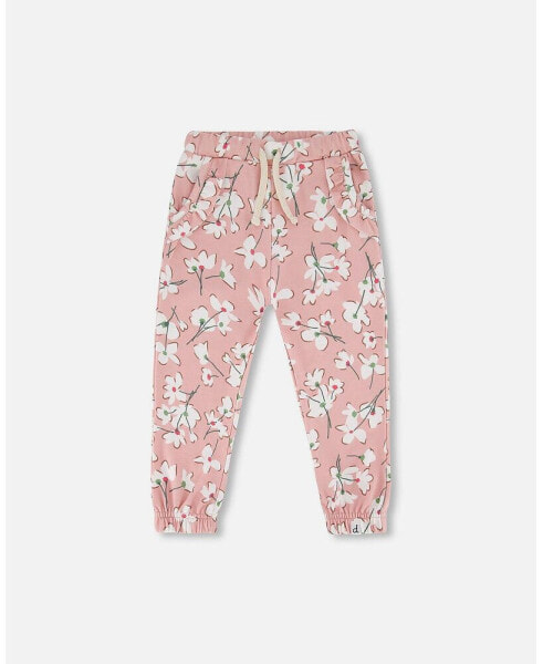 Брюки Deux Par Deux Pink Jasmine Flower Sweatpants