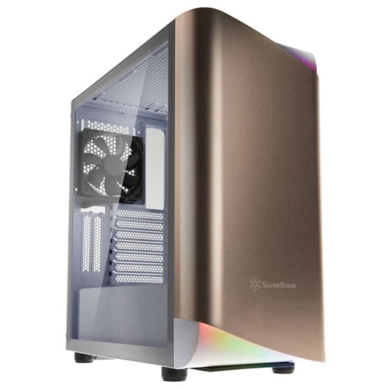 SilverStone Seta A1 Midi-Tower, Tempered Glass - weiß/rosegold