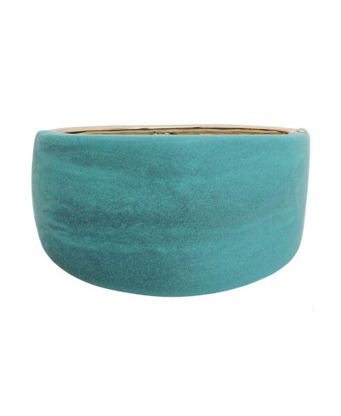 Turquoise Patina Textured Bangle Bracelet