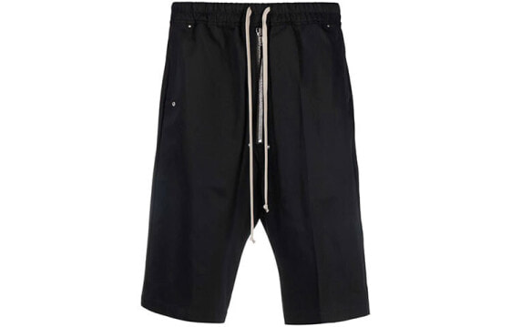 RICK OWENS FW21 纯色系带口袋短裤 男款 黑色 / Штаны RICK OWENS FW21 RR02A5308TW-09