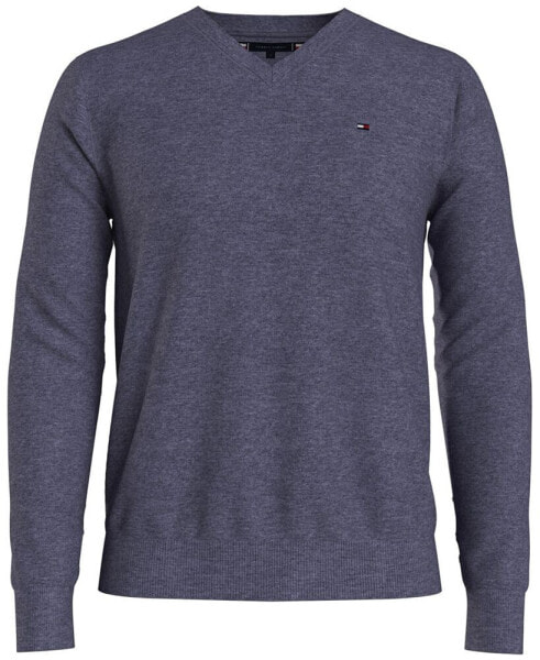 Men's Essential Solid V-Neck Sweater