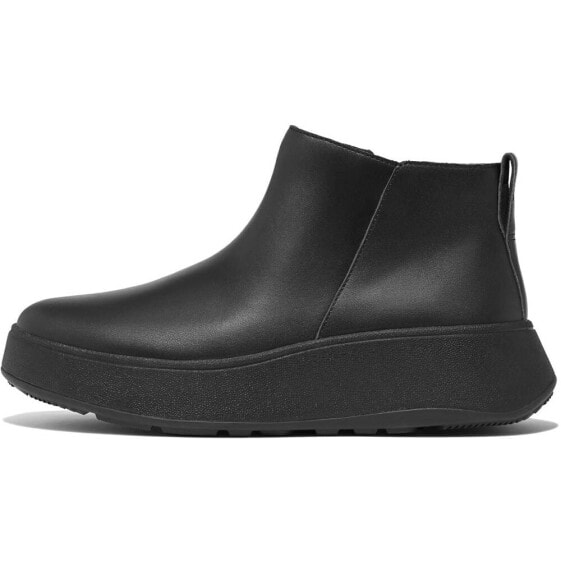 FITFLOP F-Mode Leather Flatform Zip Ankle Boots