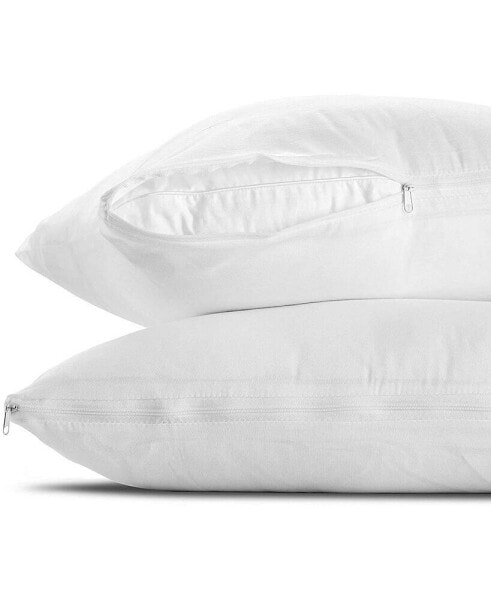 Подушка из коллекции Better Bed Collection с защитой и молнией (4 шт) из смеси хлопка, дышащая