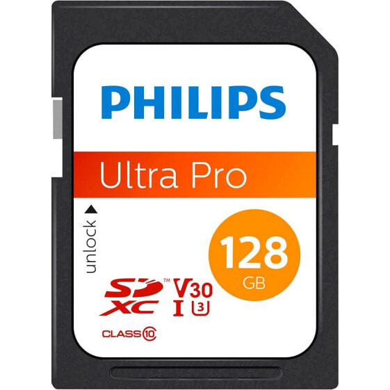 PHILIPS SDXC 128GB Class 10 UHS-I U3 V30 A1 memory card