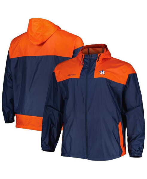 Men's Navy Houston Astros Flash Forward Challenger Omni-Shade Full-Zip Big and Tall Windbreaker