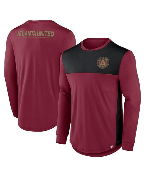Men's Red Atlanta United FC Mid Goal Long Sleeve T-shirt