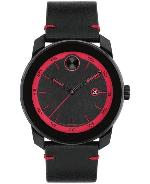 Часы Movado Bold Tr90 Black Leather 42mm