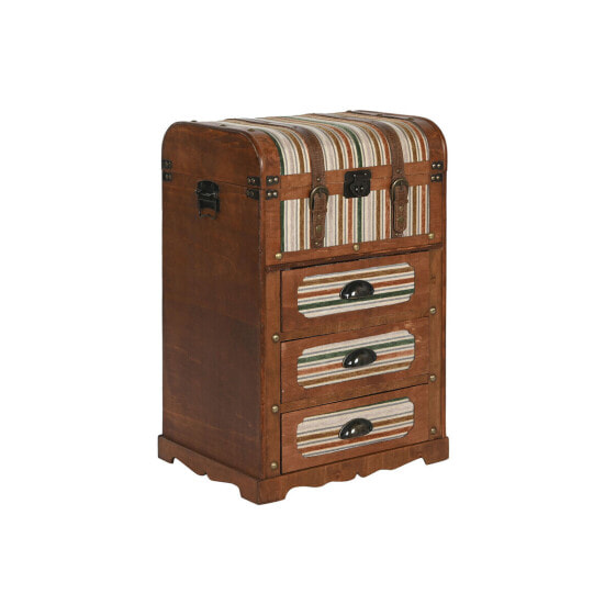 Chest of drawers Home ESPRIT Brown Multicolour Wood Canvas Colonial 45 x 35 x 71,5 cm