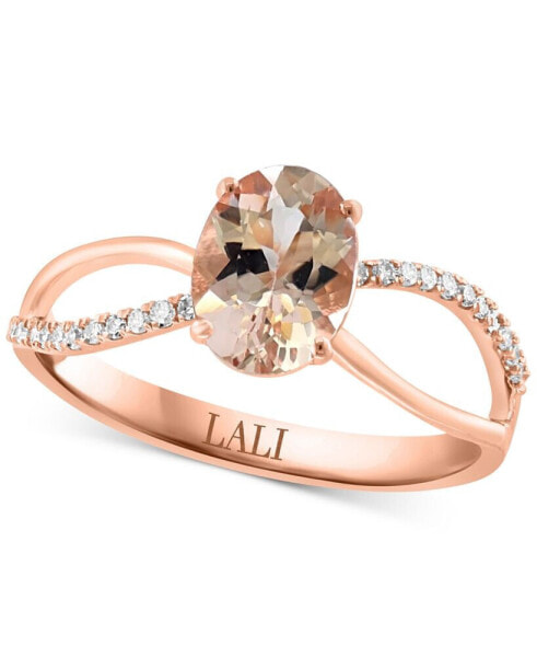 Morganite (1 ct. t.w.) & Diamond Accent Ring in 14k Rose Gold