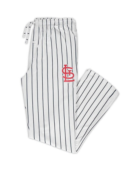 Men's White, Navy St. Louis Cardinals Big and Tall Pinstripe Sleep Pants