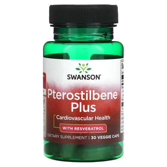 Пробиотики Swanson с Ресвератролом Pterostilbene Plus, 30 вегетарианских капсул