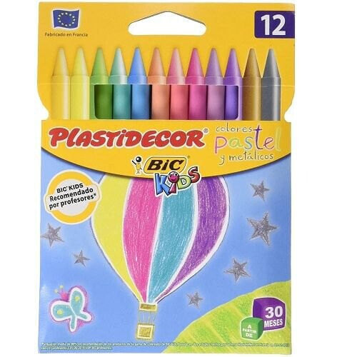 Цветные карандаши BIC Plastidecor набор 12 штук