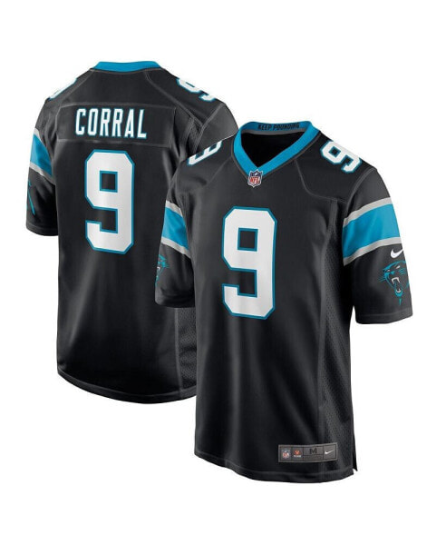 Men's Matt Corral Black Carolina Panthers 2022 NFL Draft Pick Player Game Jersey
