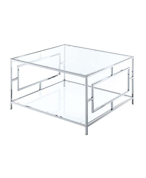 Town Square Chrome Square Coffee Table