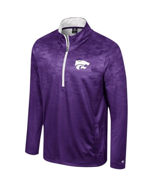Men's Purple Kansas State Wildcats The Machine Half-Zip Jacket