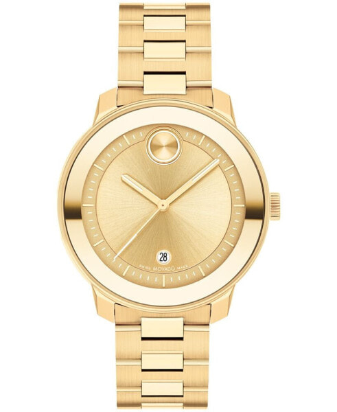 Women's Bold Verso Swiss Quartz Ionic Plated Gold-Tone Steel Watch 38mm