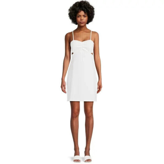 Madden NYC Side Cutout Dress Women's Medium White Polyester Sleeveless Pullover