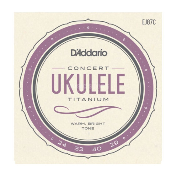 D'Addario Ukulele Strings EJ87C Concert Titanium 25-33-40-29