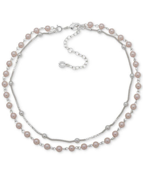 Anne Klein silver-Tone Multi-Row Convertible Necklace, 16" & 17"
