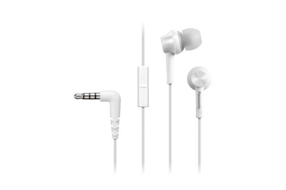 Panasonic RP-TCM115E - Headset - In-ear - Calls & Music - White - Binaural - In-line control