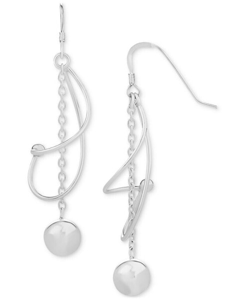 Twisted Wire Ball Chain Drop Earrings in Sterling Silver, Created for Macy's