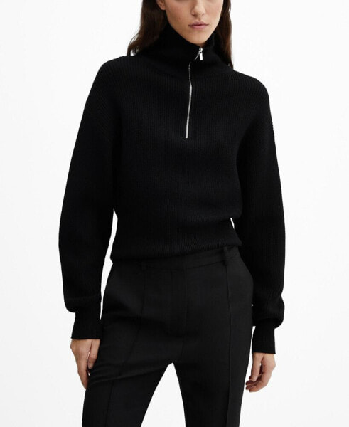 Women's Zip Neck Jumper