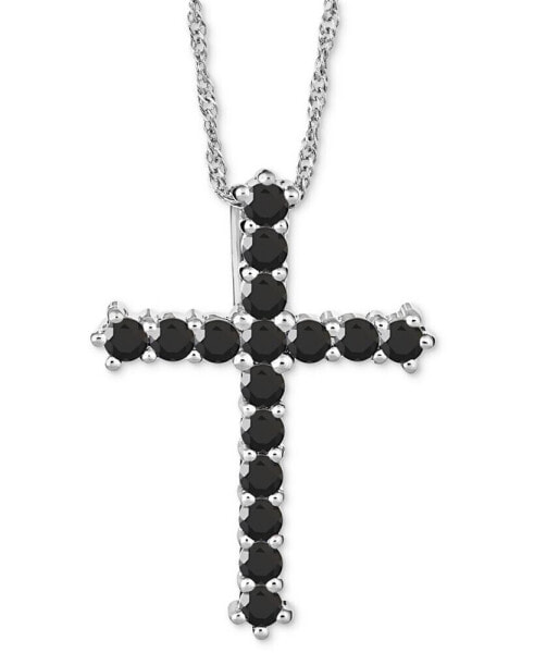 Macy's onyx Cross 18" Pendant Necklace in Sterling Silver (Also in Turquoise)