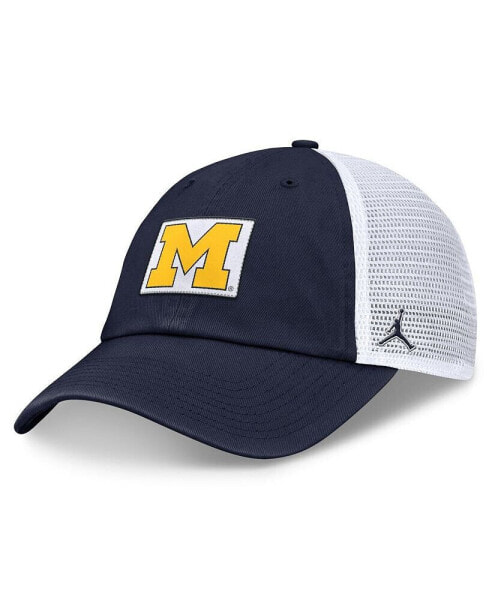 Men's Navy/White Michigan Wolverines Primetime Club Trucker Adjustable Hat