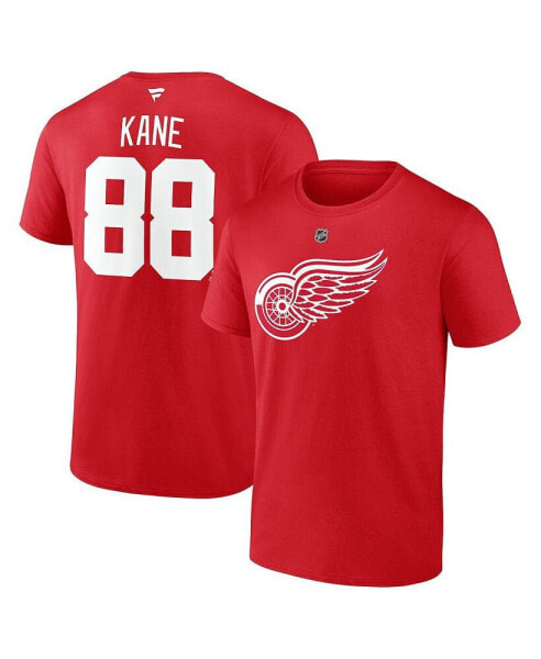 Men's Patrick Kane Red Detroit Red Wings Authentic Stack Name and Number T-shirt