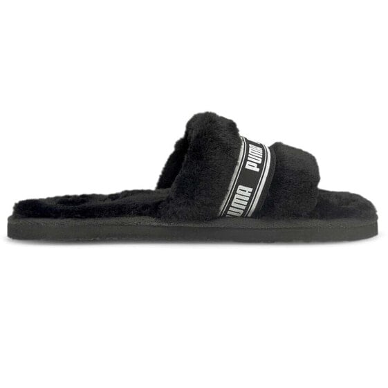 Puma Fluff Slide Womens Black Casual Sandals 38493701