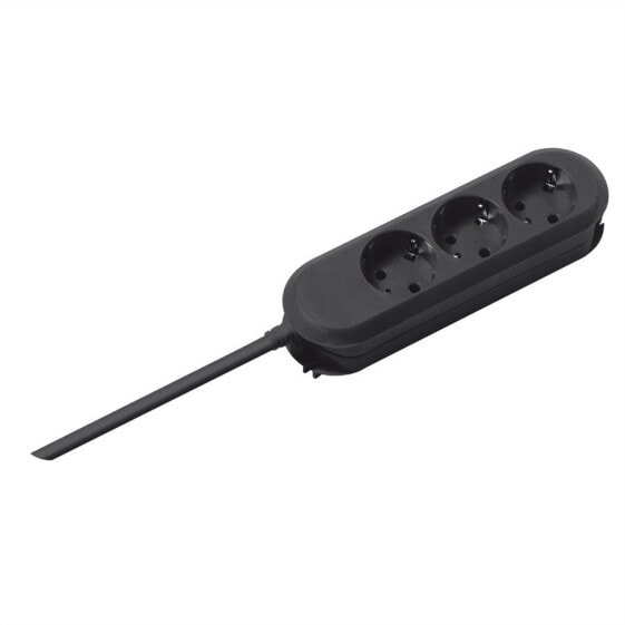 Bachmann SMARTLINE - 3 m - Indoor - Black - 3 AC outlet(s) - 3680 W - 16 A