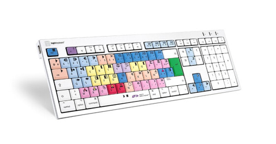 Logickeyboard LKB-MCOM4-CWMU-FR - Full-size (100%) - Wired - USB - Mechanical - AZERTY - Multicolour