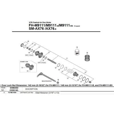 SHIMANO FH-M9111 Left