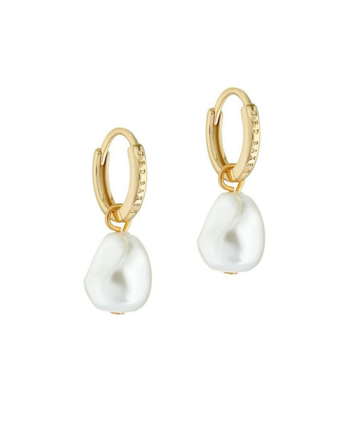PERIAA: Pearl Hoop Earrings For Women