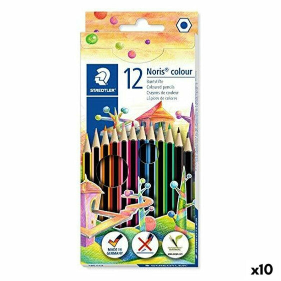 Цветные карандаши STAEDTLER Noris Colour Wopex Разноцветные (10 штук)