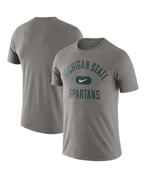 Men's Heathered Gray Michigan State Spartans Team Arch T-shirt