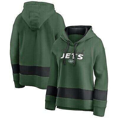 NFL New York Jets Women's Halftime Adjustment Long Sleeve Fleece Hooded