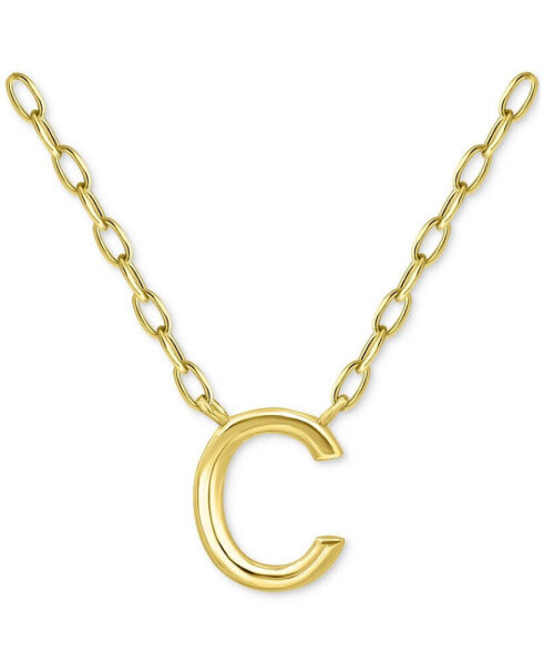 Initial D Pendant Necklace in 18k Gold-Plated Sterling Silver, 16" + 2" extender, Created for Macy's