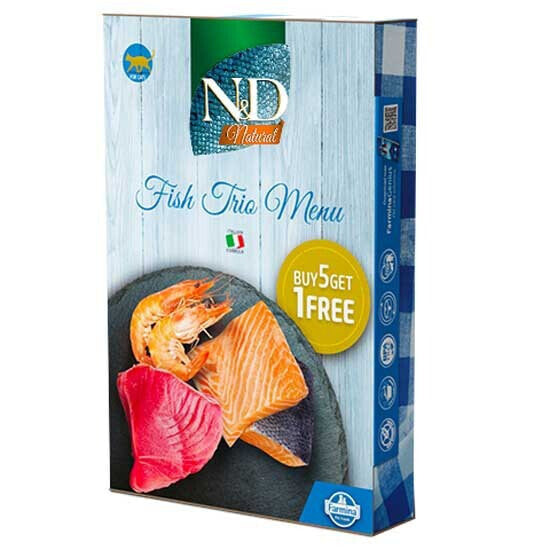 FARMINA ND Natural Fish Trio Menu 6x70g Cat Food