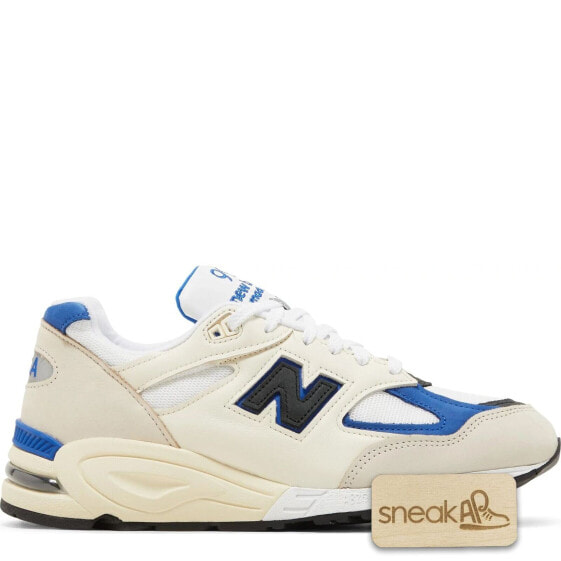 [M990WB2] Mens New Balance 990v2 'MiUSA White Blue'