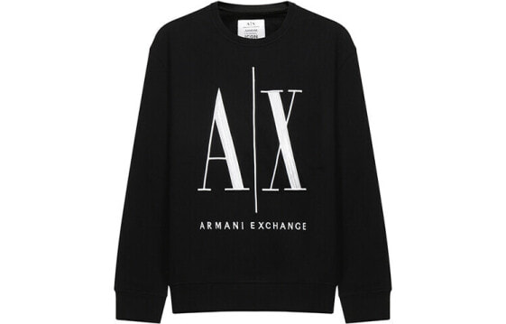 Толстовка мужская ARMANI EXCHANGE с логотипом FW21, черного цвета