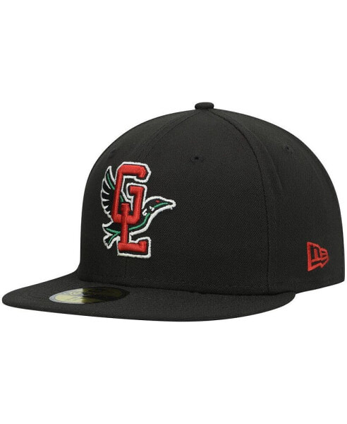 Men's Black Great Lakes Loons Authentic Collection Road 59FIFTY Fitted Hat