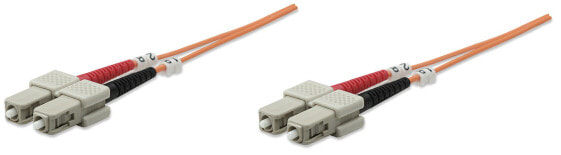 Intellinet Fiber Optic Patch Cable - OM1 - SC/SC - 3m - Orange - Duplex - Multimode - 62.5/125 µm - LSZH - Fibre - Lifetime Warranty - Polybag - 3 m - OM1 - SC - SC