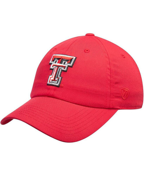 Men's Red Texas Tech Red Raiders Primary Logo Staple Adjustable Hat