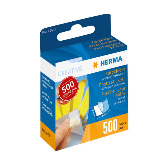 Наклейки для фотографий HERMA в картонном диспенсере 500 шт.
