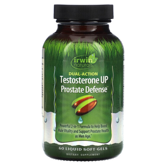 Пробиотики для мужского здоровья Irwin Naturals Testosterone UP Prostate Defense, Dual-Action, 60 жидких капсул