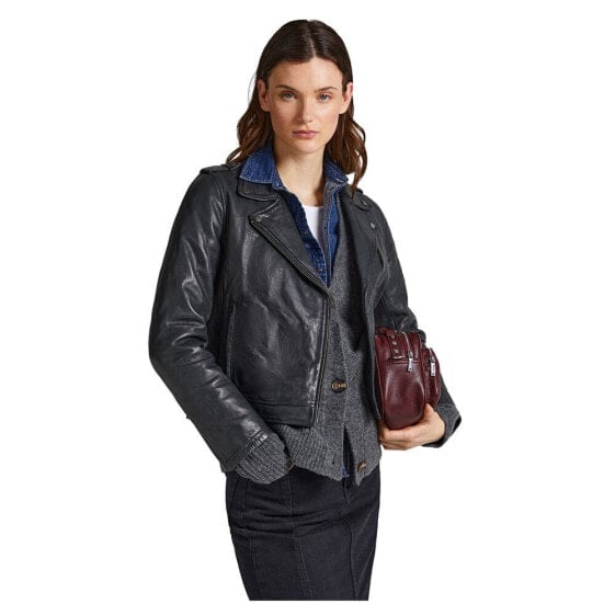 PEPE JEANS Moon leather jacket