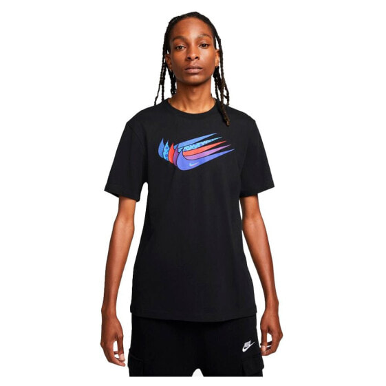 Свободная серая мужская футболка с коротким рукавом Nike Sportswear Swoosh