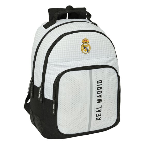 School Bag Real Madrid C.F. 24/25 White Grey 32 x 42 x 15 cm