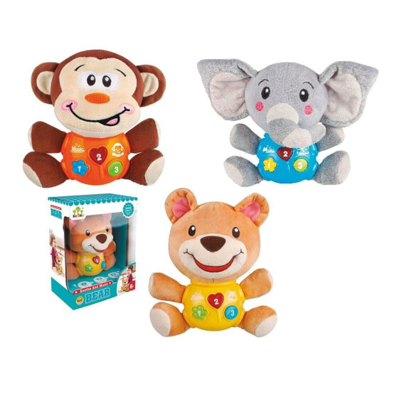 JUGATOYS Musical Animals With Lights And Sounds 18.5x11.2x23.8 cm Assorted Teddy